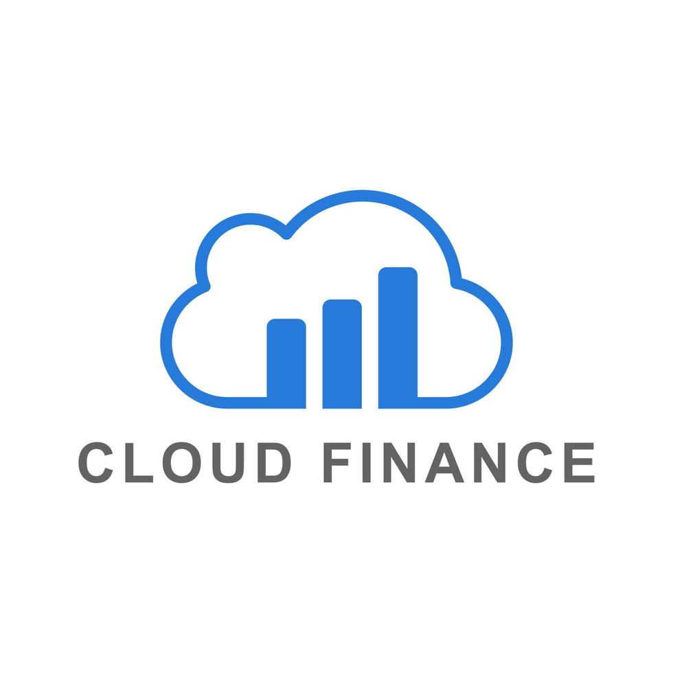 cloud finance logo vector