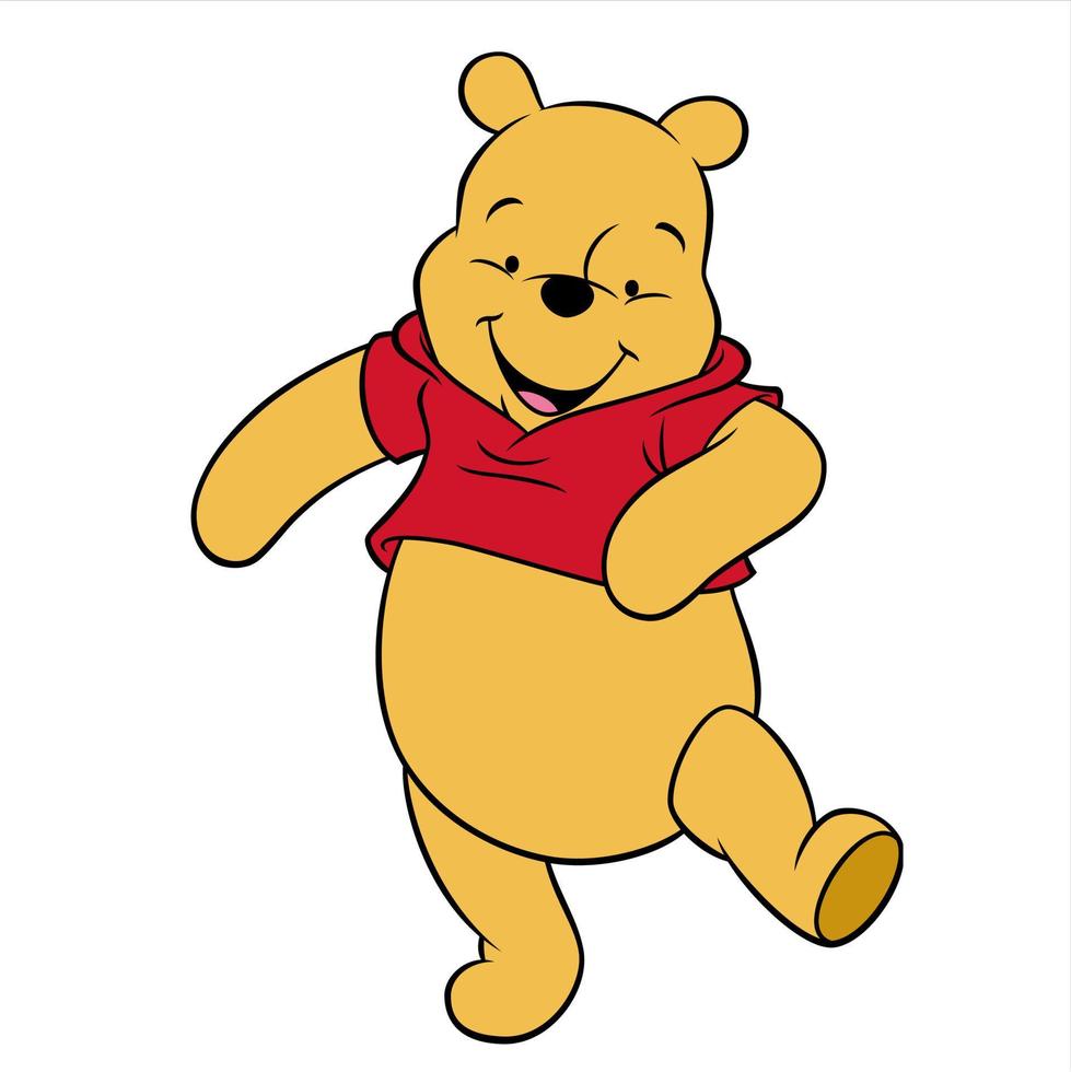 cute winnie the pooh cartoon vector