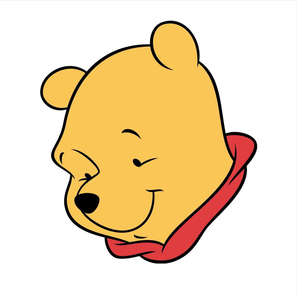 cute winnie the pooh cartoon vector