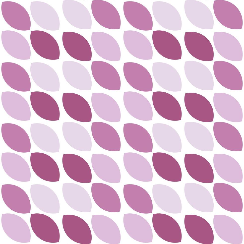 Modern minimalistic  geometric seamless pattern, rounded shapes, leaves in pink color scheme on a white background vector
