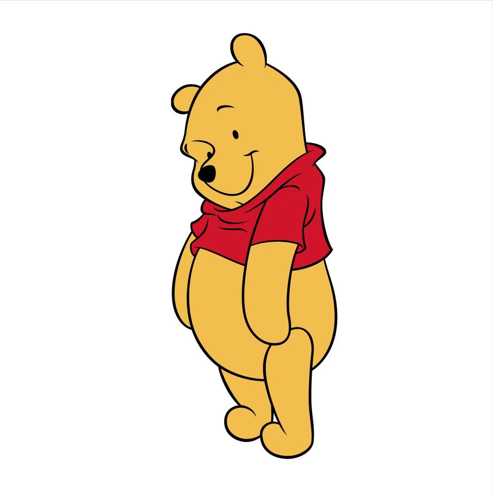 linda Winnie el pooh dibujos animados vector