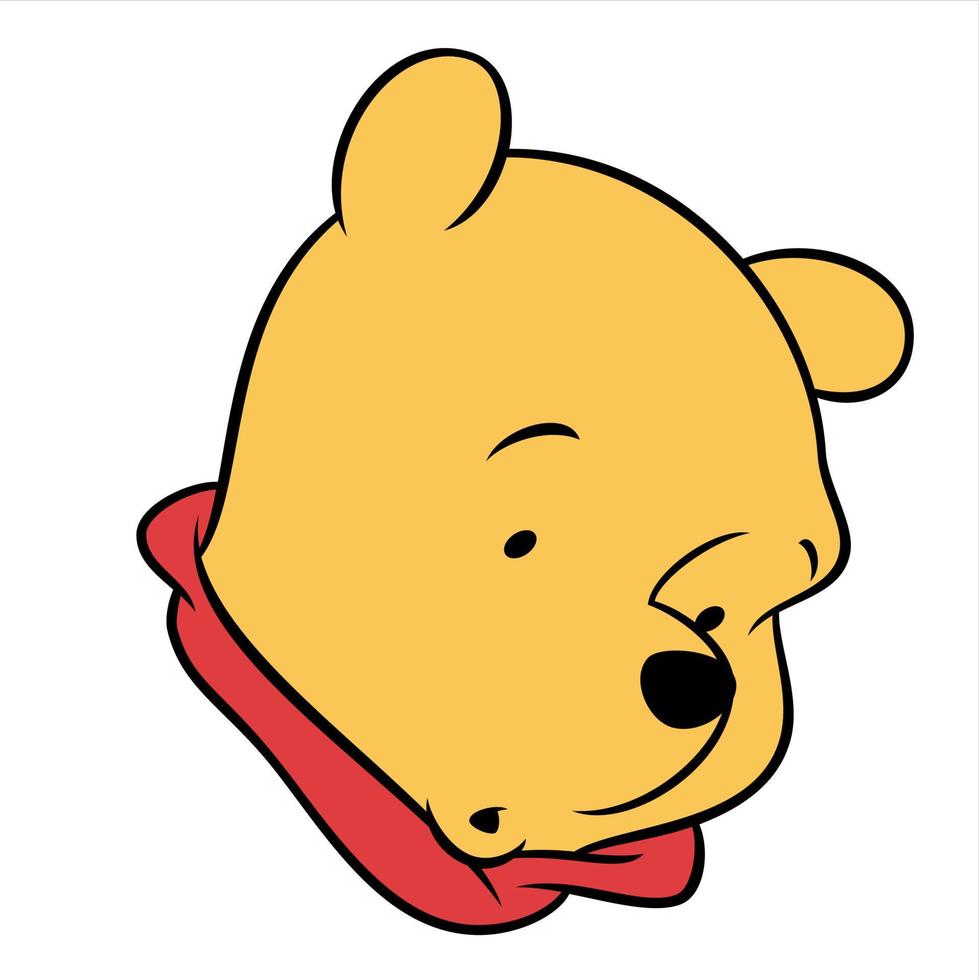 cute winnie the pooh cartoon vector