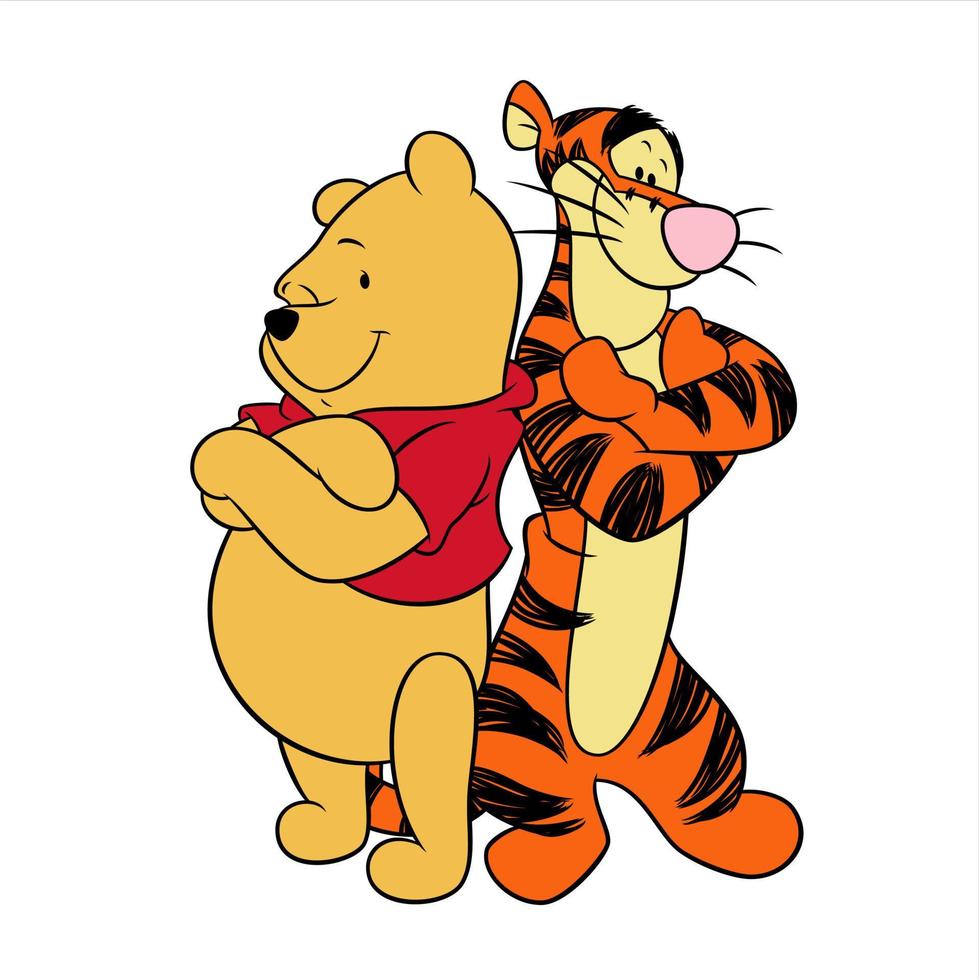 winnie the pooh with friends vector