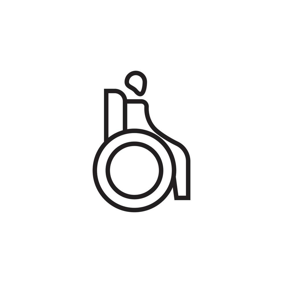 silla de ruedas firmar vector para icono sitio web, ui básico, símbolo, presentación