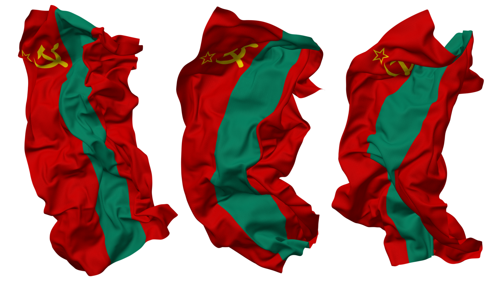 transnistria flagga vågor isolerat i annorlunda stilar med stöta textur, 3d tolkning png