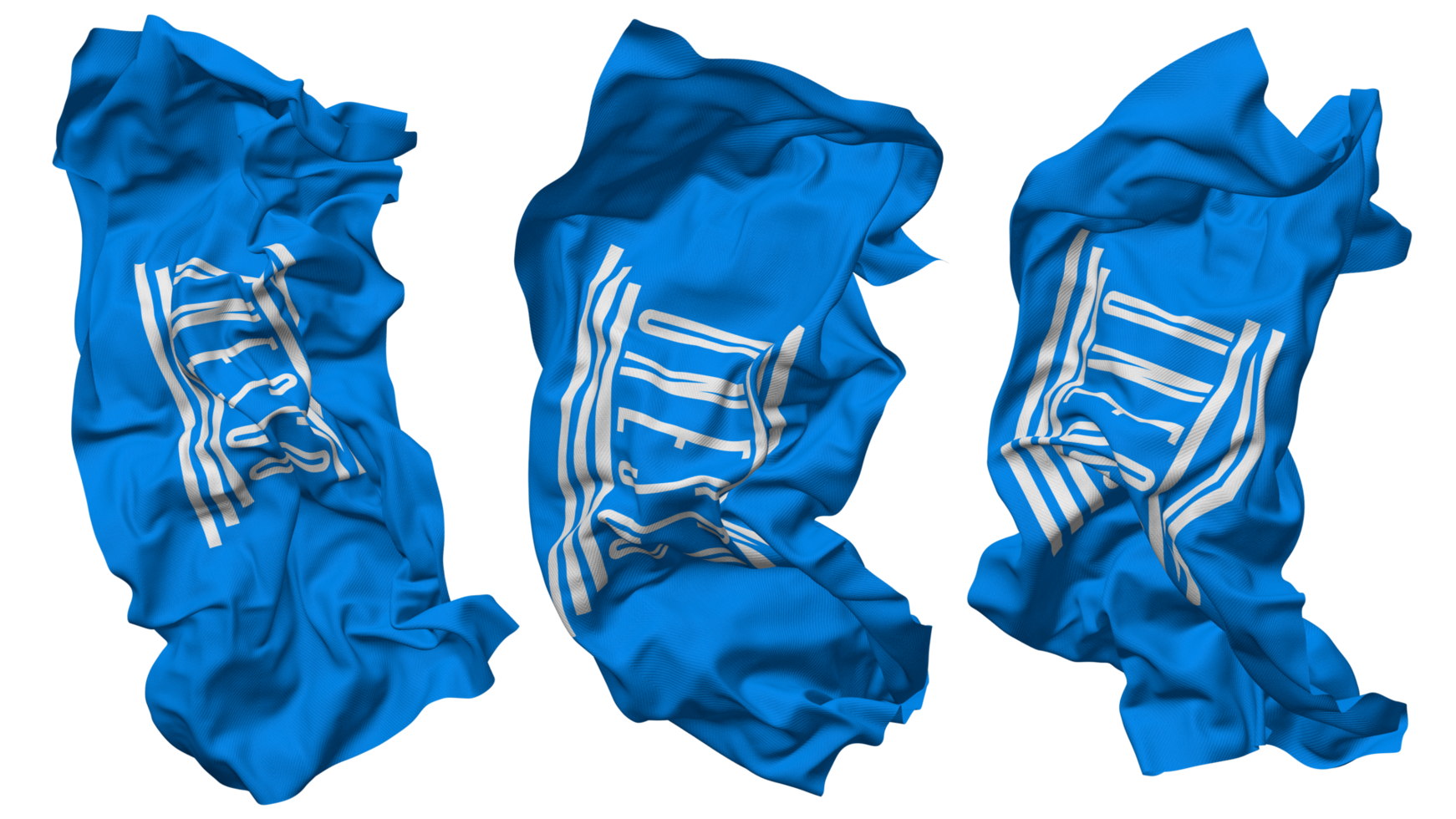 Verenigde landen leerzaam, wetenschappelijk en cultureel organisatie, UNESCO vlag golven geïsoleerd in verschillend stijlen met buil textuur, 3d renderen png
