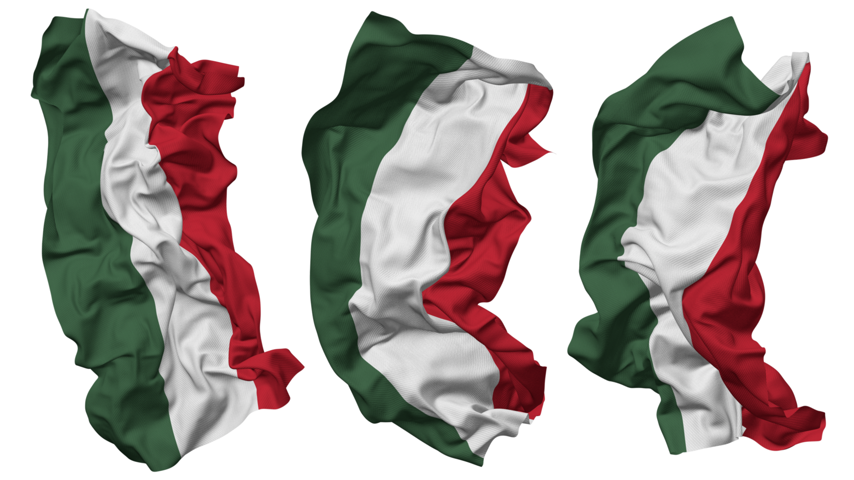 Hungary Flag Waves Isolated in Different Styles with Bump Texture, 3D Rendering png