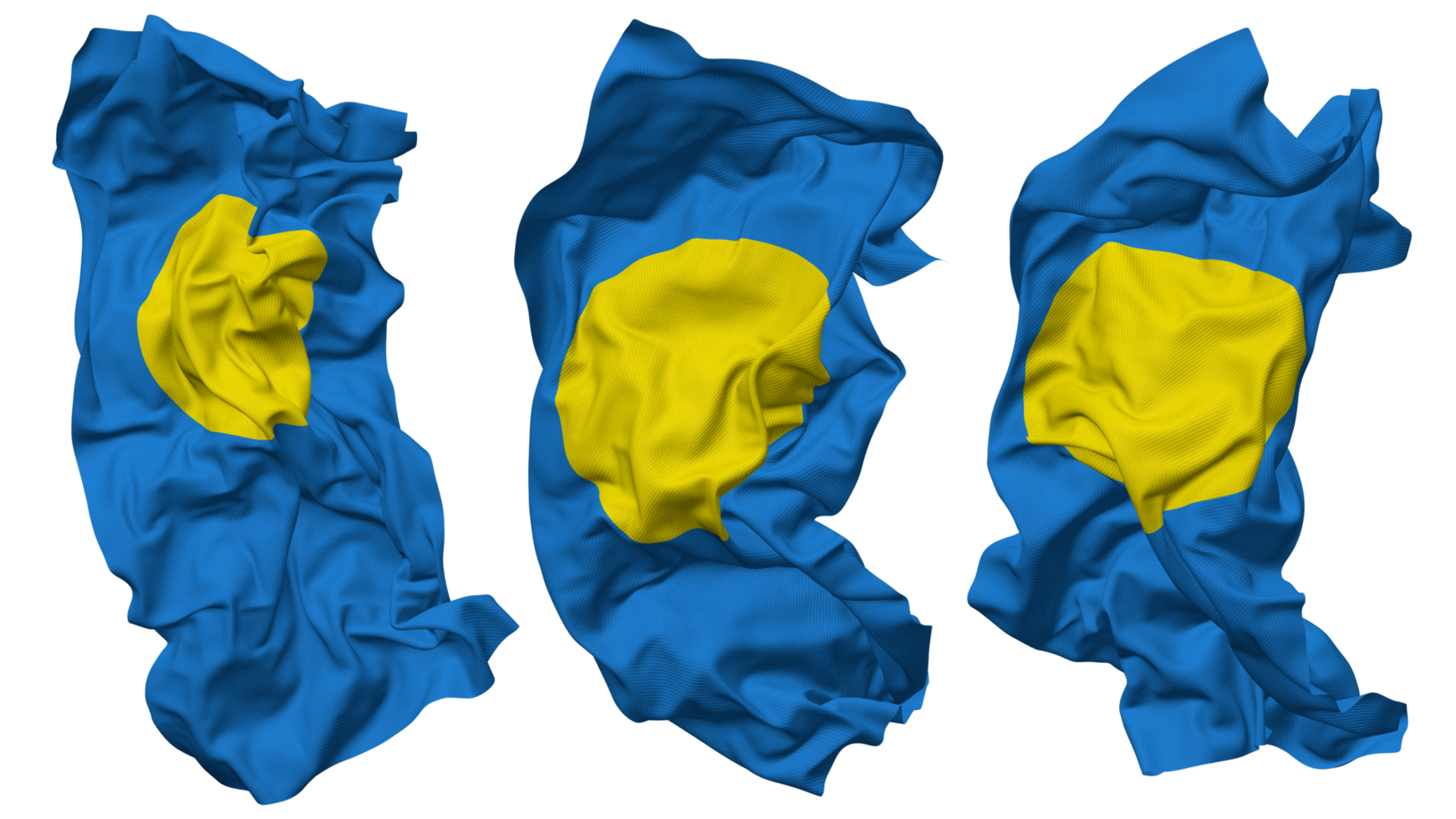 palau bandiera onde isolato nel diverso stili con urto struttura, 3d interpretazione png