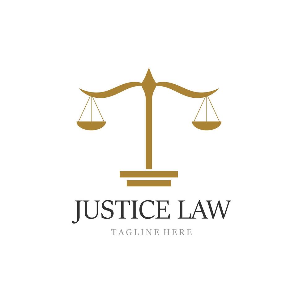 plantilla de logotipo de ley de justicia vector