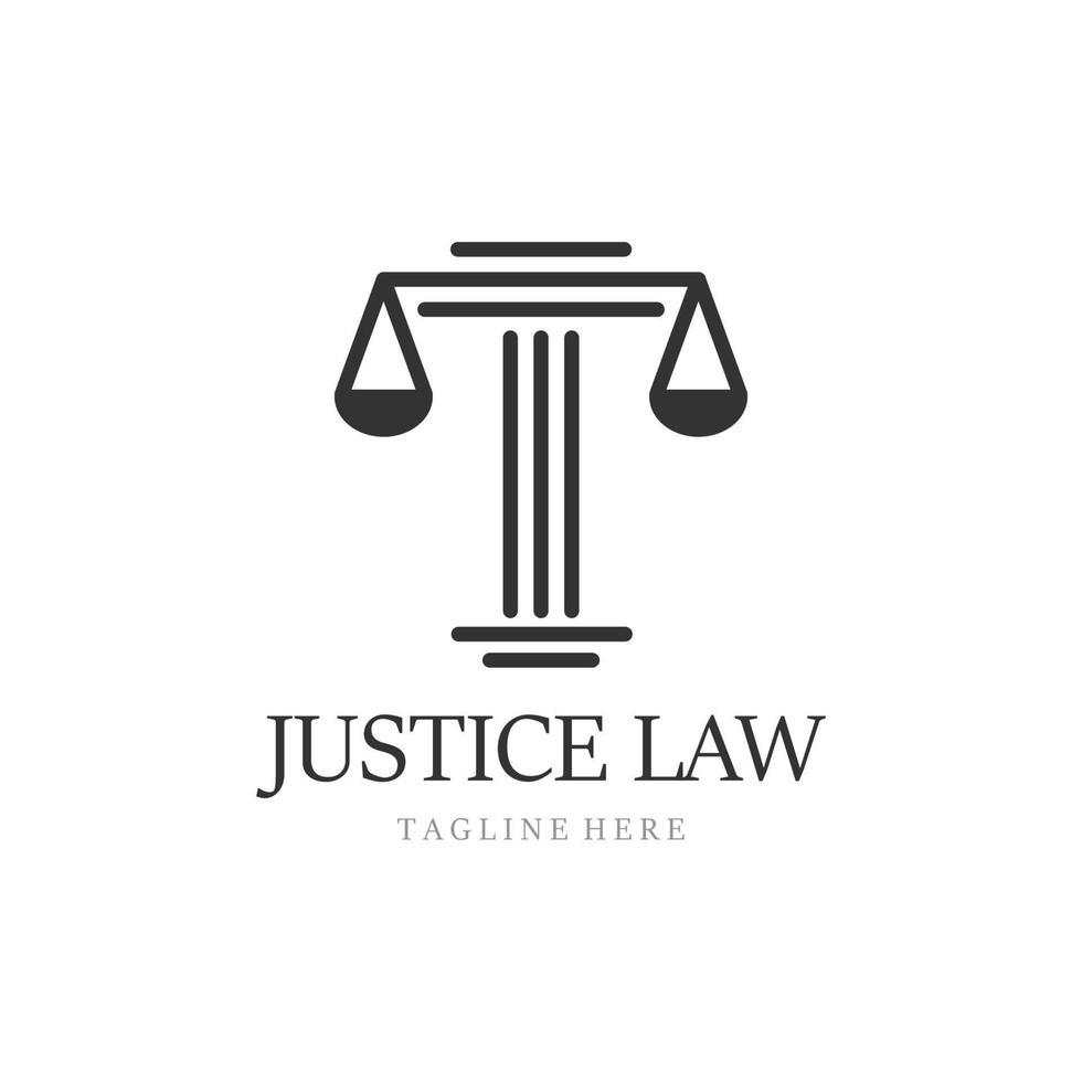 plantilla de logotipo de ley de justicia vector