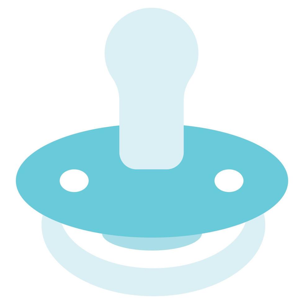 Blue pacifier for boy icon. Vector flat illustration