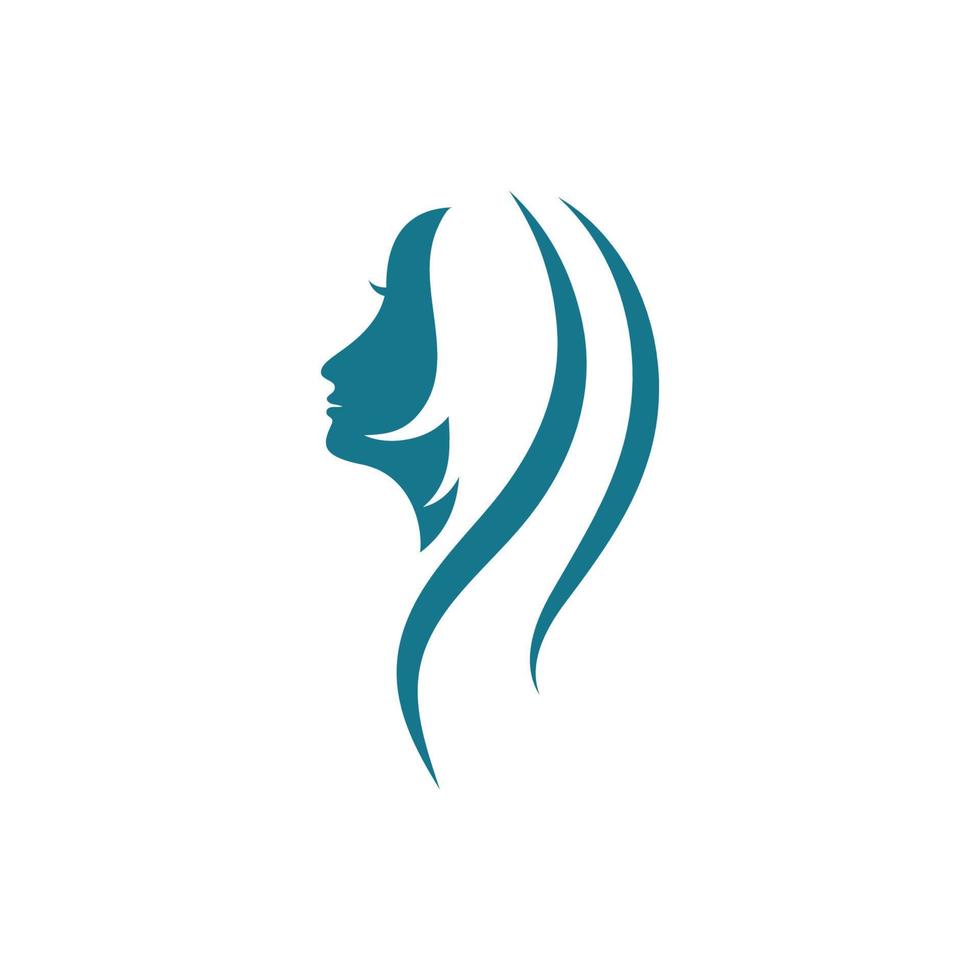 Woman face silhouette vector