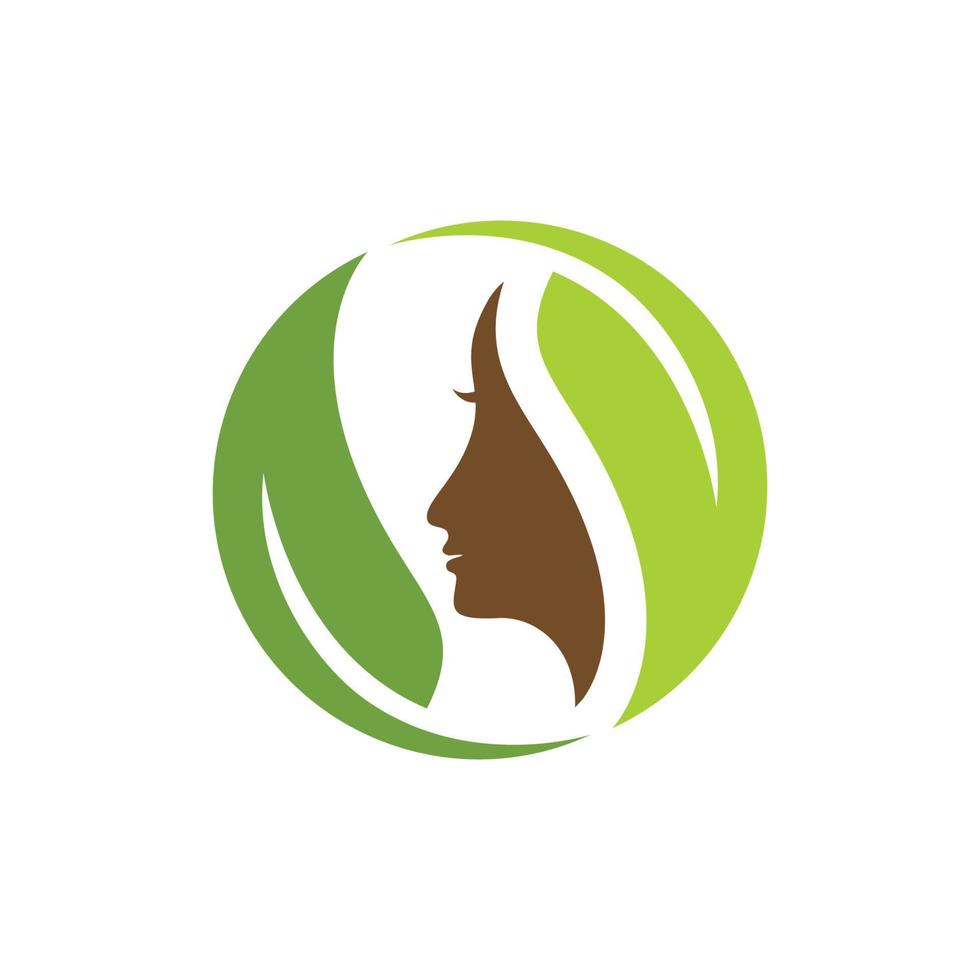 Woman face silhouette vector