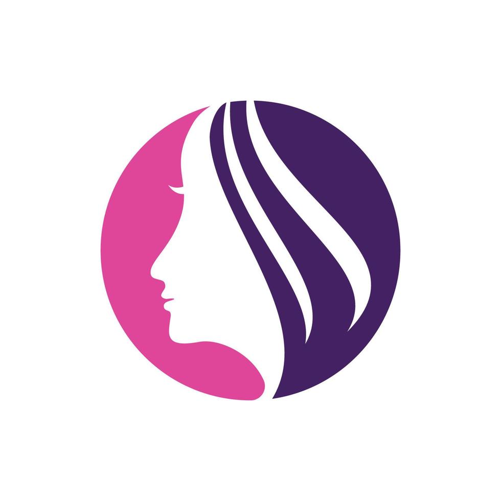 Woman face silhouette vector