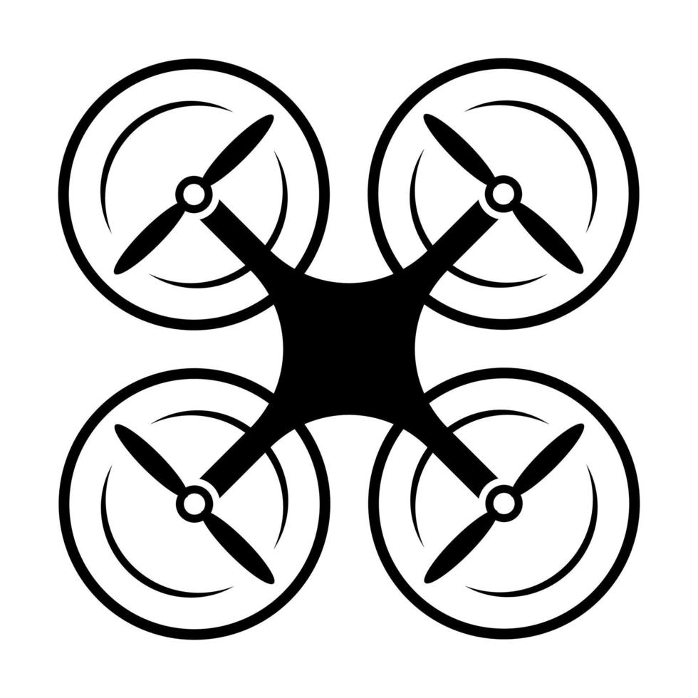 Drone quadcopter icon vector for graphic design, logo, website, social media, mobile app, UI illustration