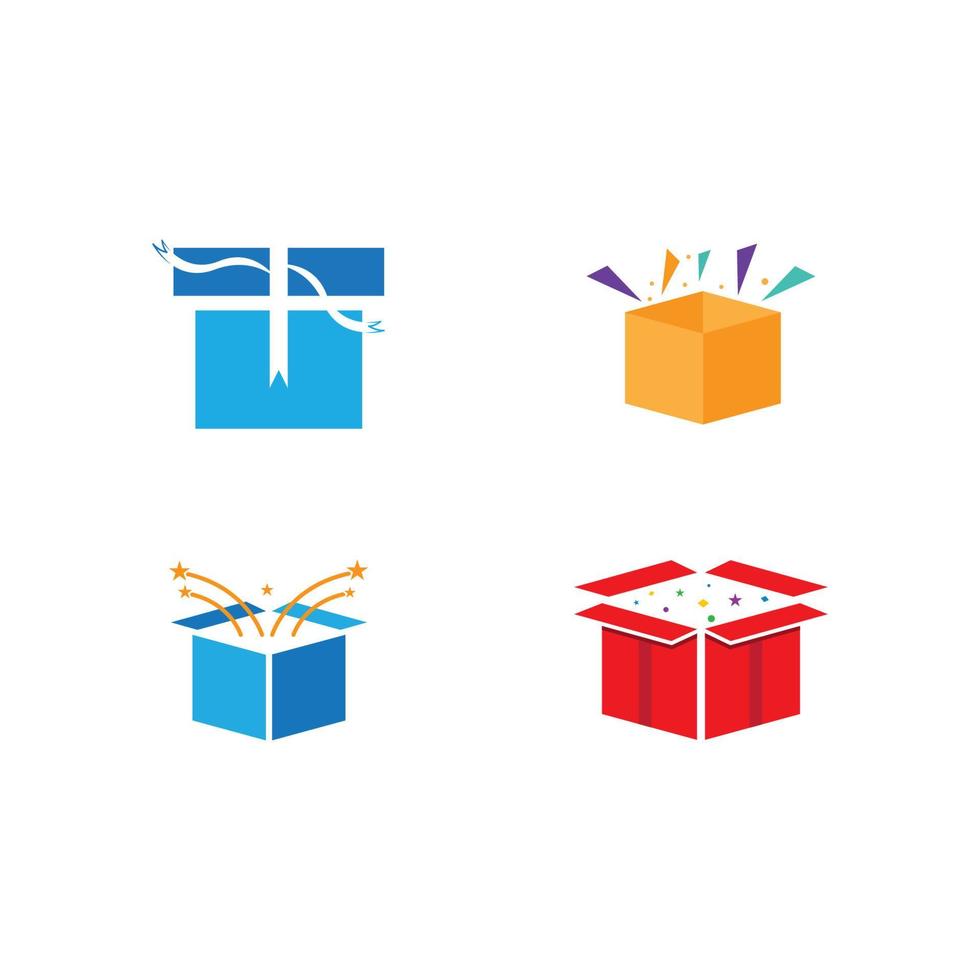 vector de icono de caja de regalo