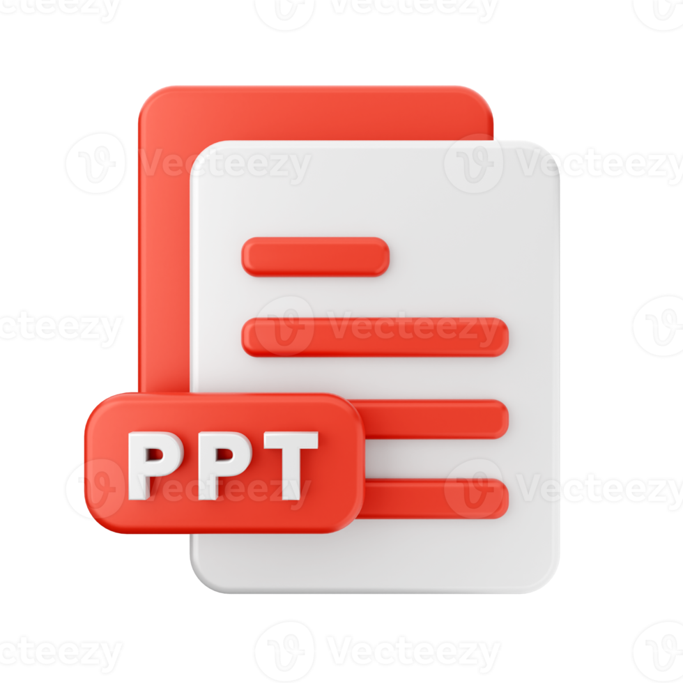 3d file ppt folder icon illustration png