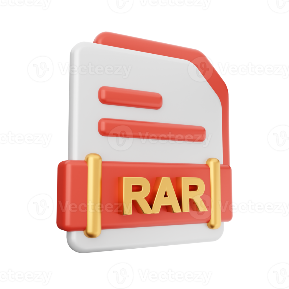 3d file RAR format icon 22037467 PNG