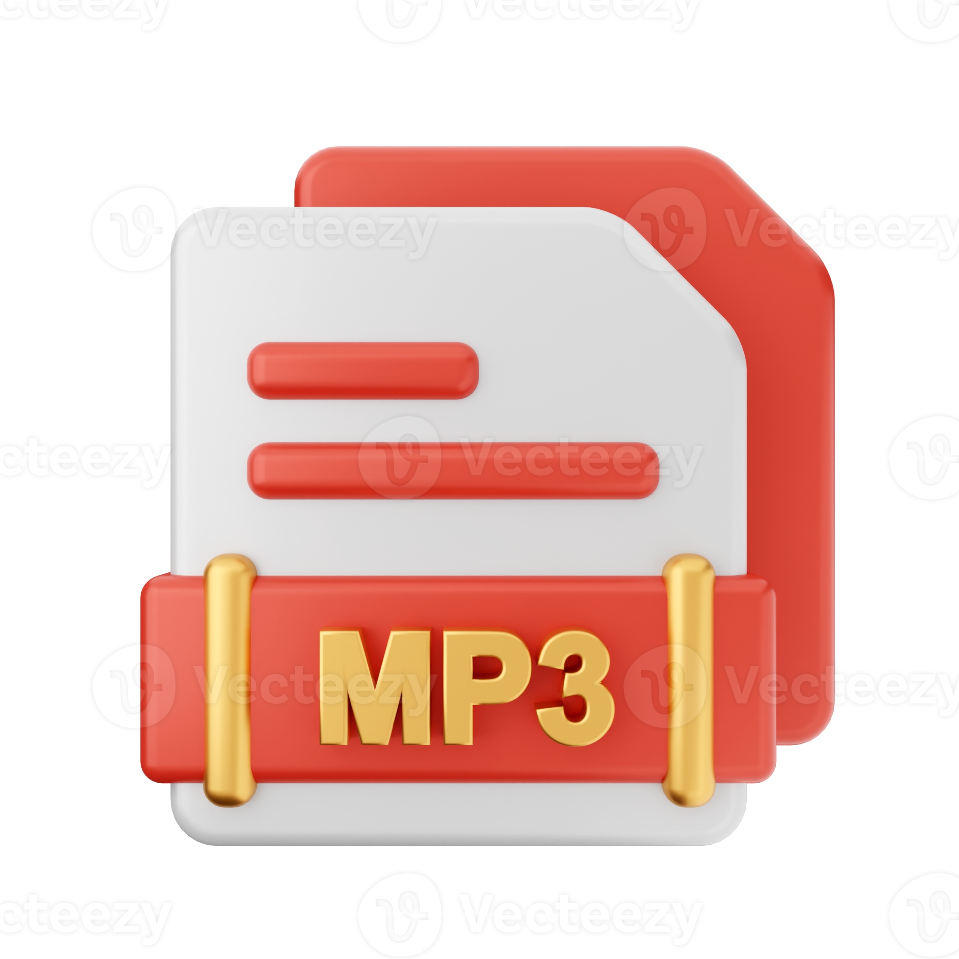3d file MP3 format icon 22037620 PNG