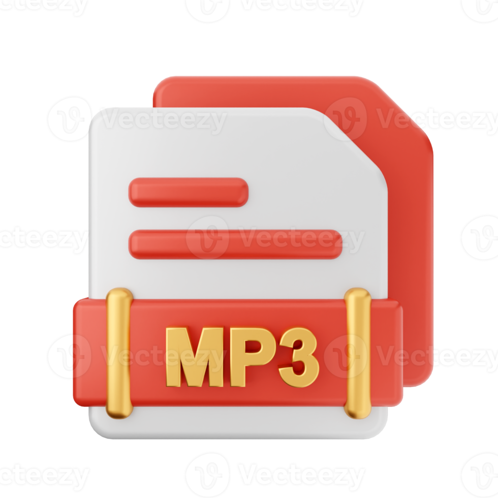3d file MP3 format icon png