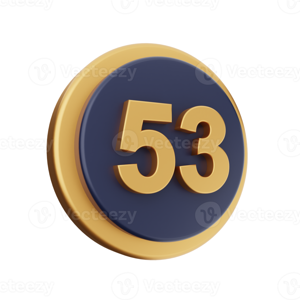 3d number icon illustration png