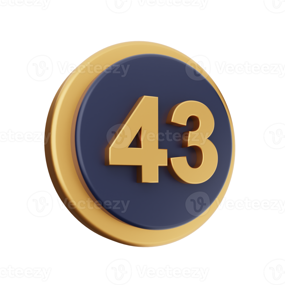 3d number icon illustration png