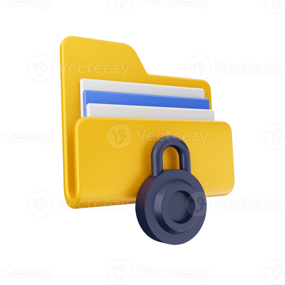3d folder file icon illustration png