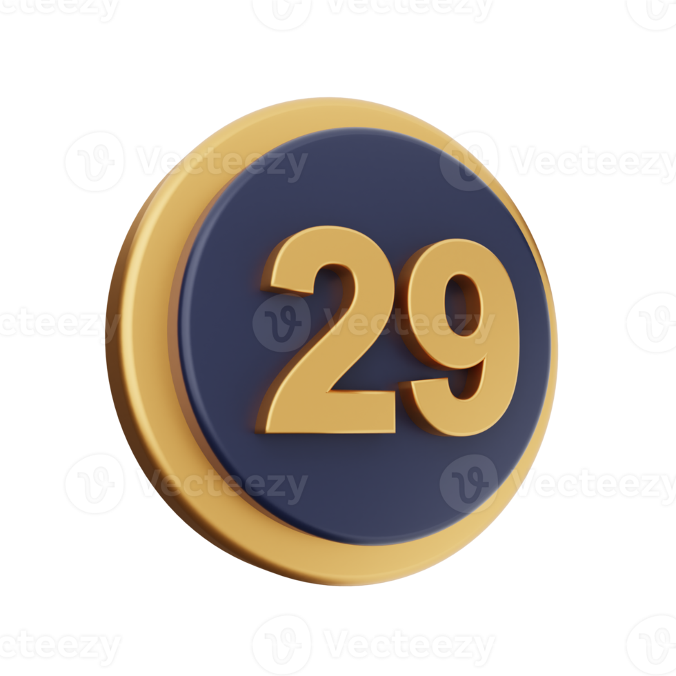 3d number icon illustration png