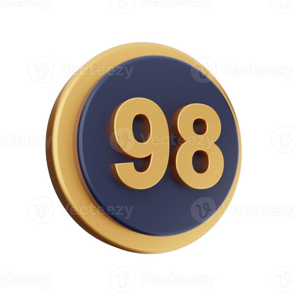 3d number icon illustration png