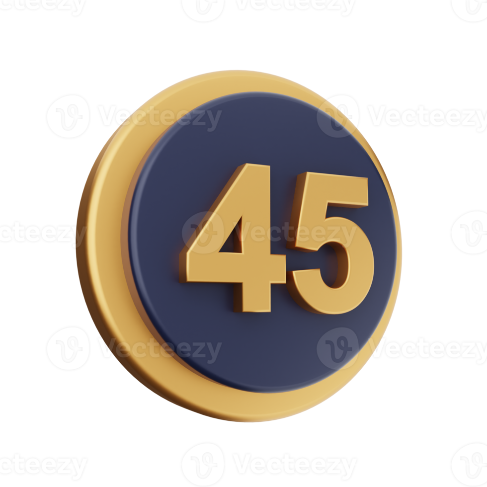 3d number icon illustration png