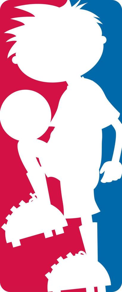 dibujos animados fútbol fútbol americano jugador en silueta - Deportes ilustración vector