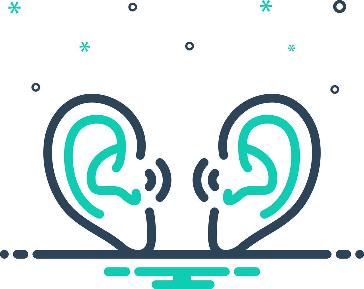 mix icon for ears vector