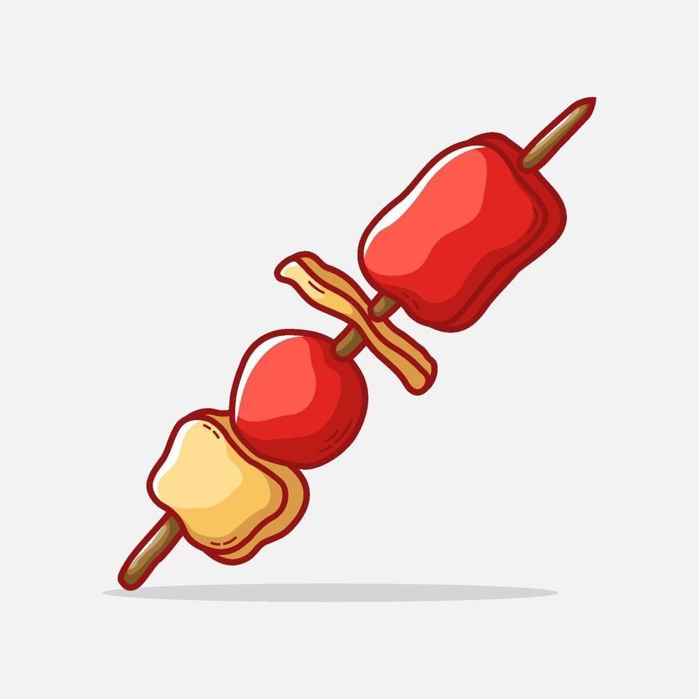 Hand Drawn Delicious Satay Illustration vector