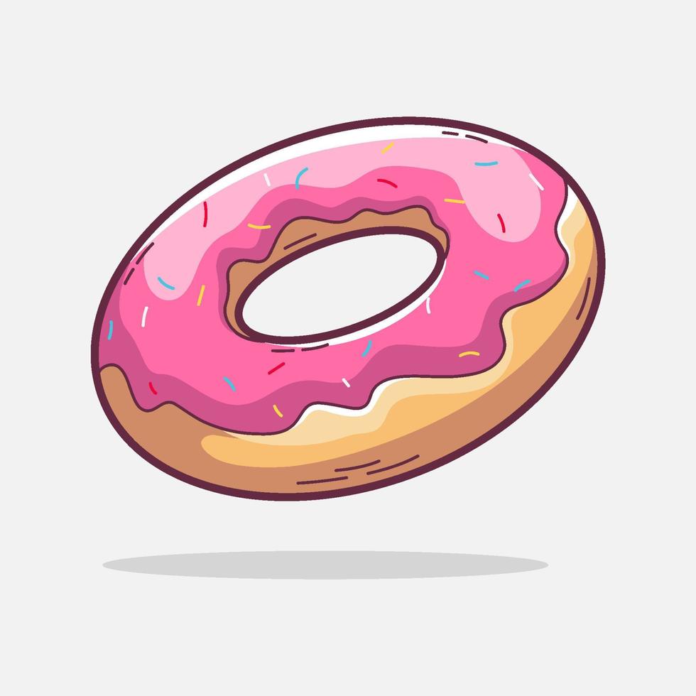 Hand Drawn Delicious Donut Illustration vector