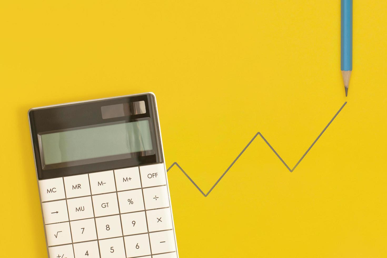 Business growth concept. Financial report with graphs and arrow. photo