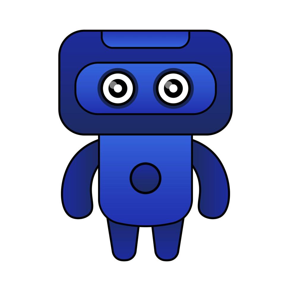 illustration unique robot design mascot vector