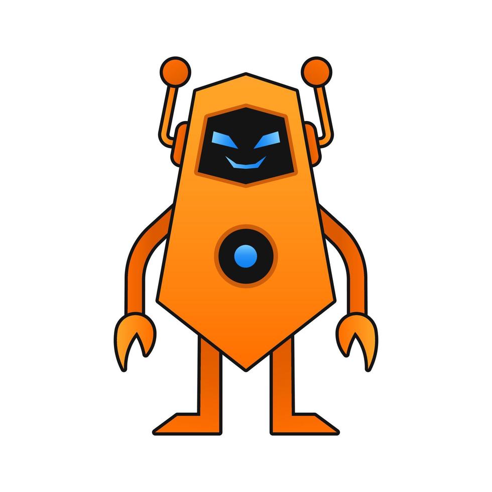 illustration vector robot design happy kawaii