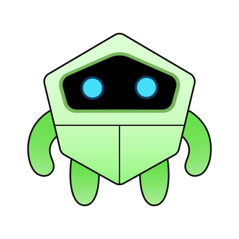 vector robot design mascot kawaii