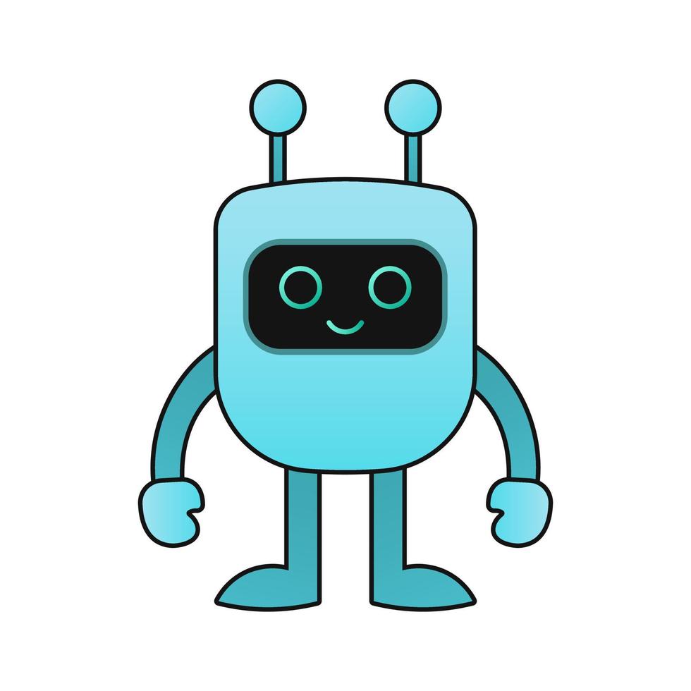 illustration vector chat robot design kawaii