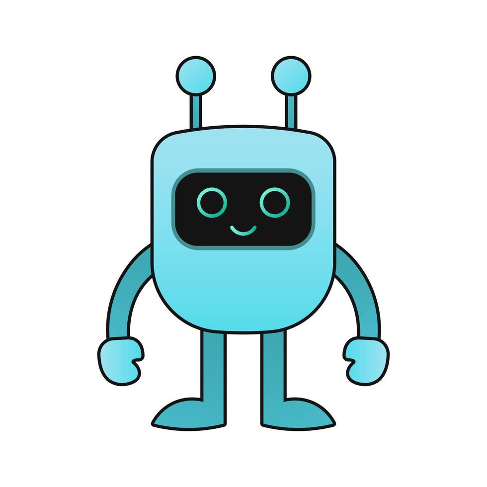 illustration vector chat robot design kawaii