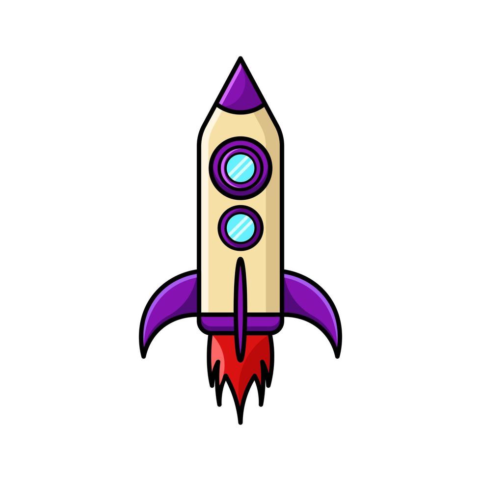vector ilustración cohete diseño, icono cohete diseño, aislado en blanco antecedentes