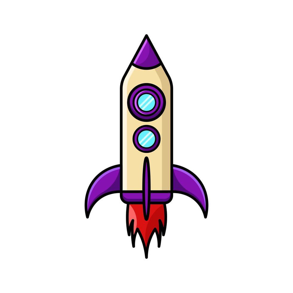 Vector illustration rocket design, Icon rocket design, Isolated on white background