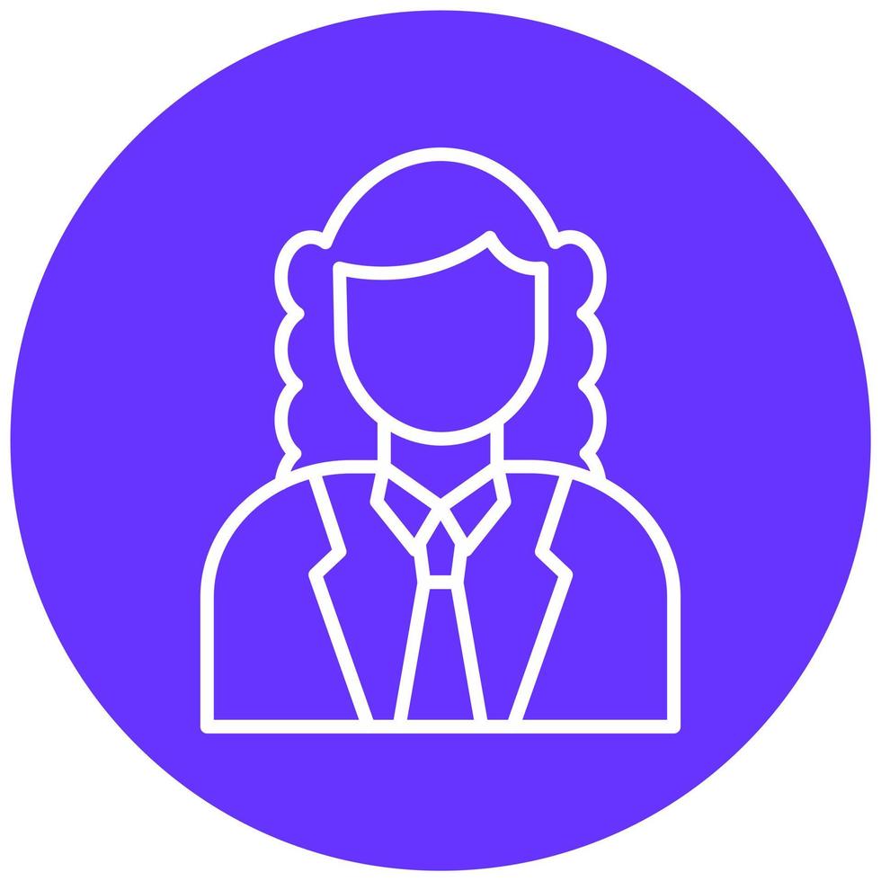 Judge Female Icon Style vector