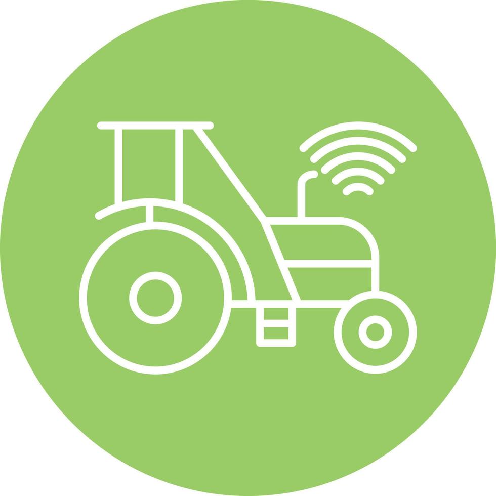 Smart Tractor Icon Style vector