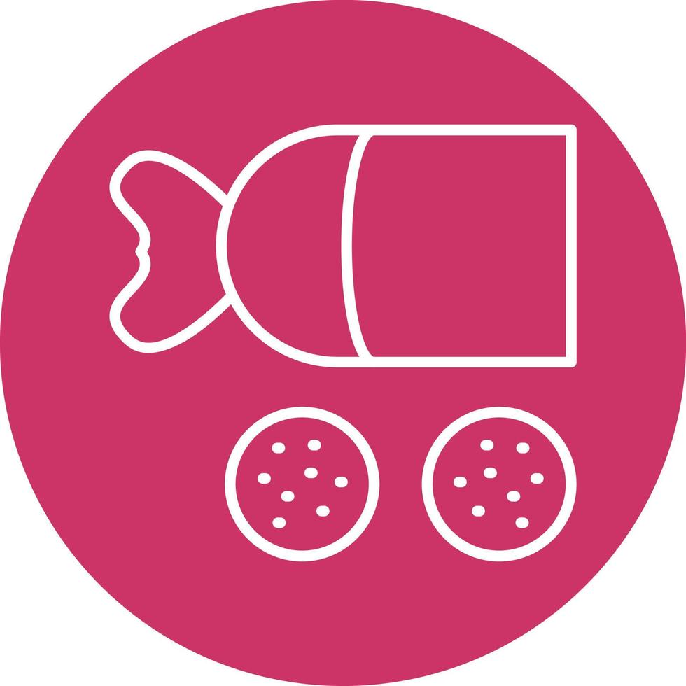 Salami Icon Style vector