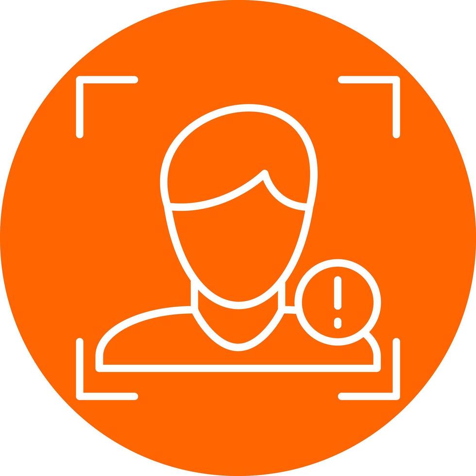 Face Detection Warning Icon Style vector
