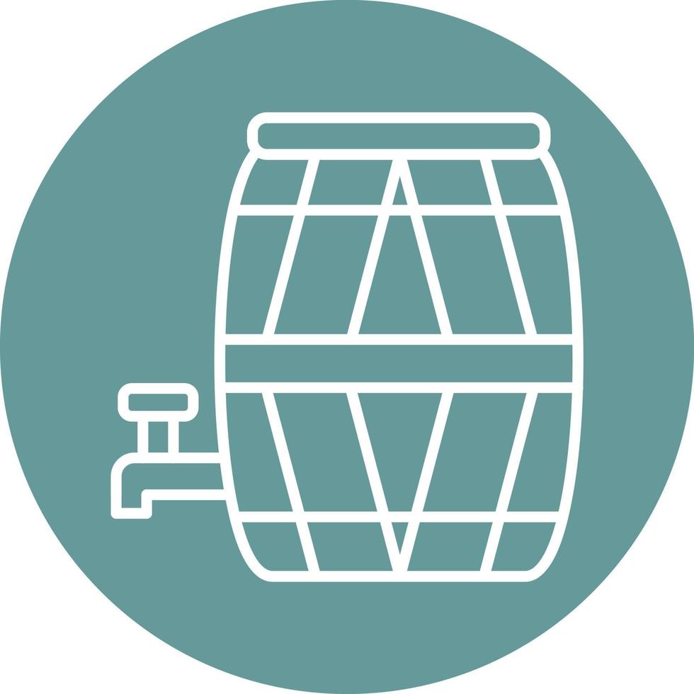 Barrel with Tap Icon Style vector