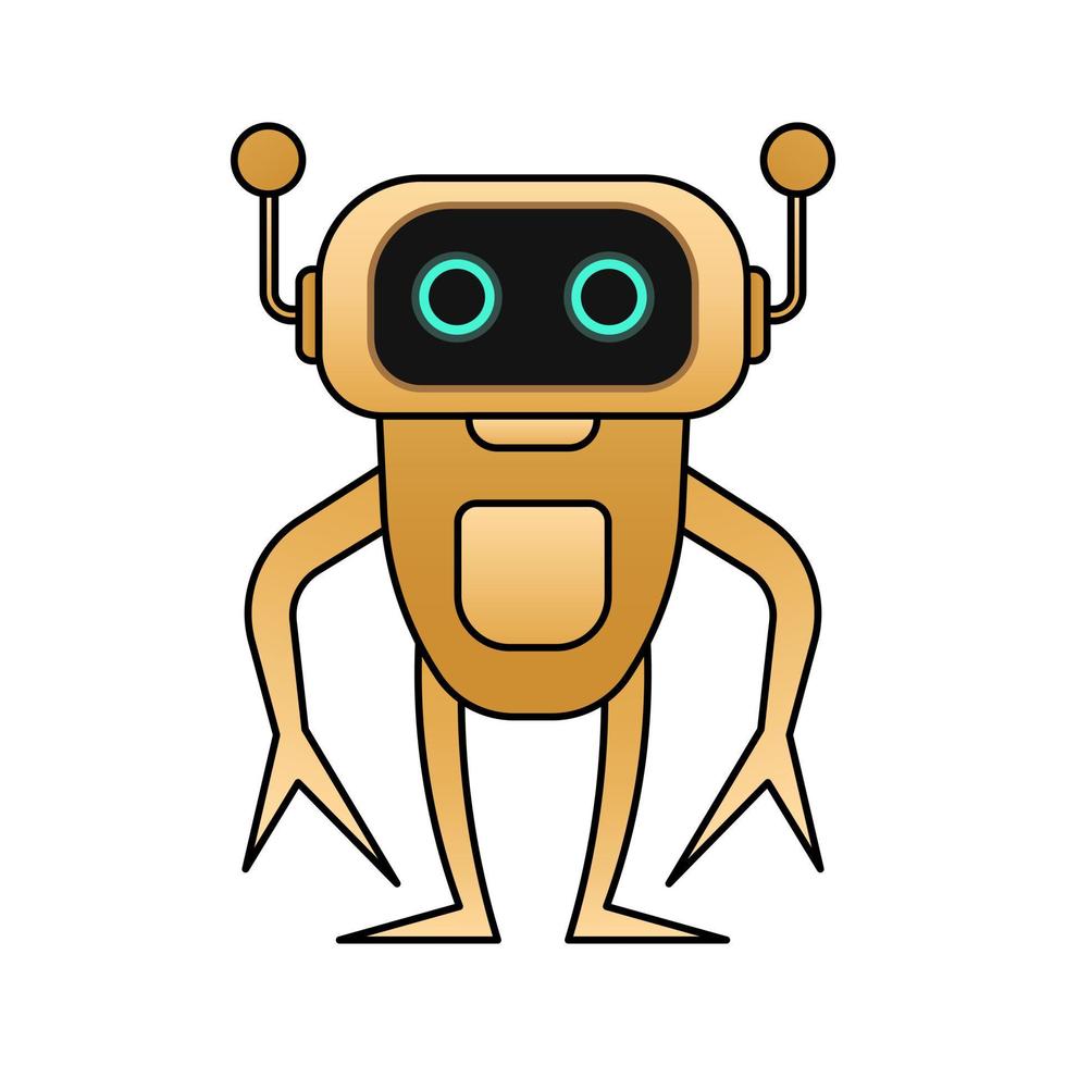 illustration vector robot design happy kawaii