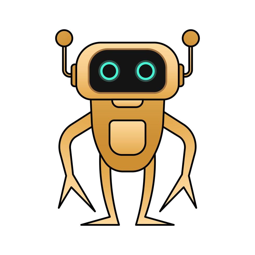 illustration vector robot design happy kawaii