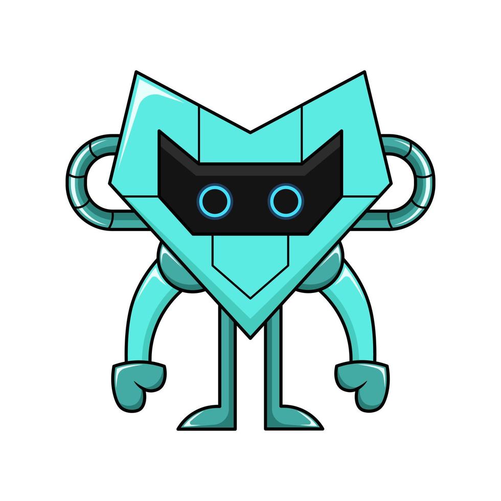 linda ilustración diseño robot vector